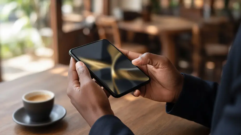 Reviewing a live website preview on a phone